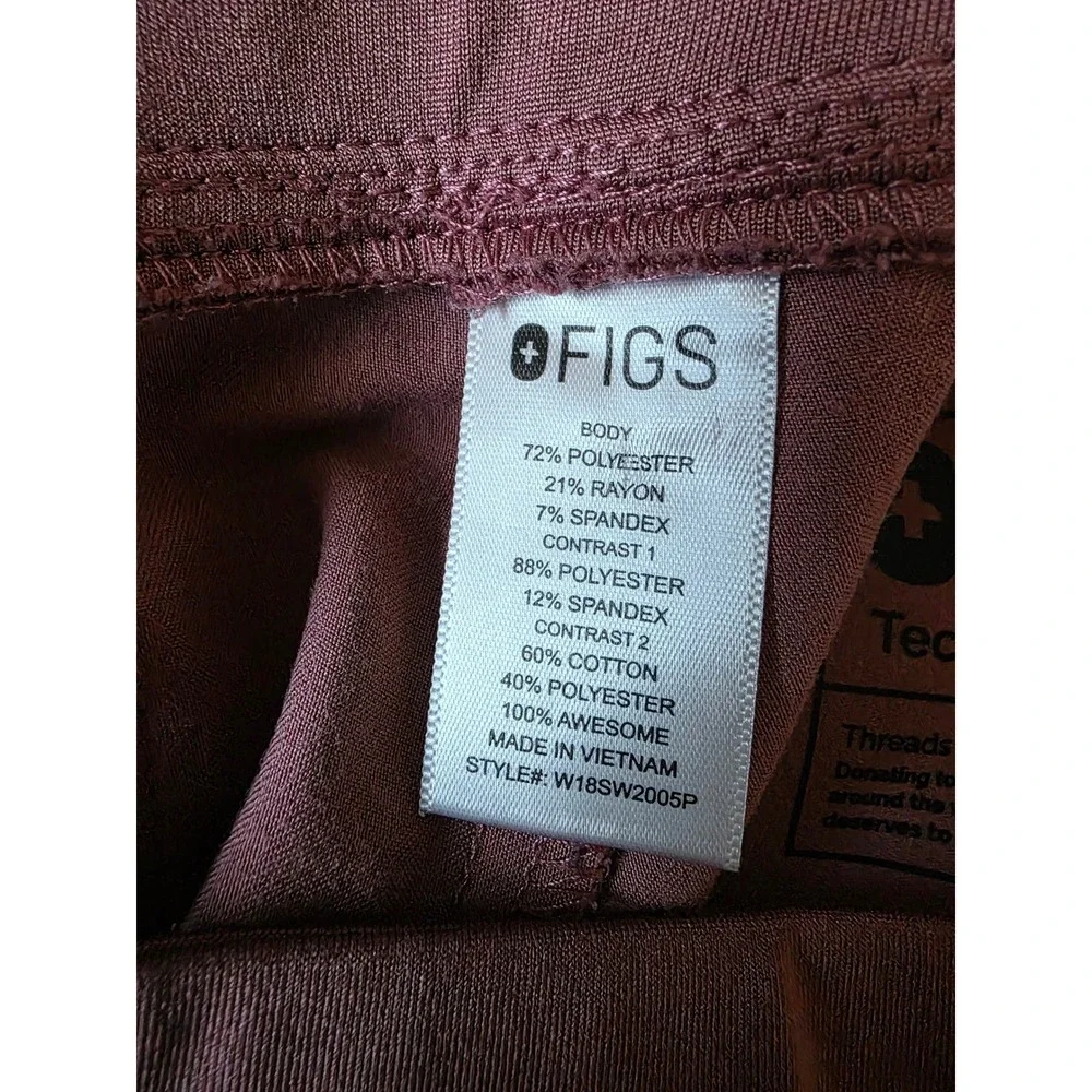 FIGS 18W‎ Zamora Jogger Scrub Pants Mauve Pink Unisex W18SW2005P Pockets